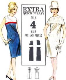 1960s Dress Pattern Butterick 3465 Mod Yoked Shift Dress Etsy Shift