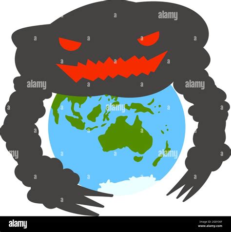 Esta Es Una Ilustración De La Tierra Contaminada Con El Medio Ambiente Imagen Vector De Stock