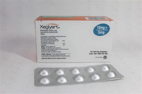 Montelukast Sodium 10mg And Levocetirizine Hydrochloride 5mg Tablets