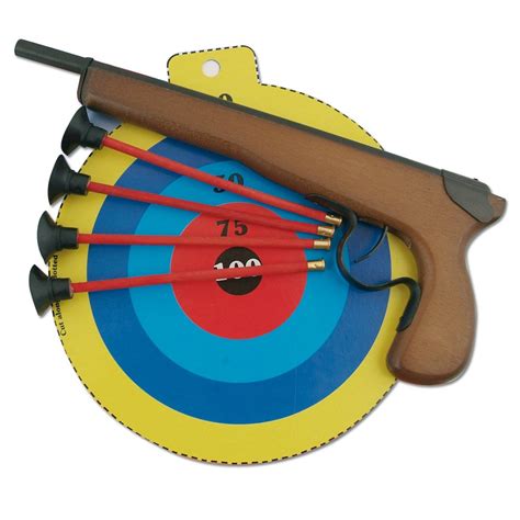 Pistolet Crosse En Bois Pour Enfant Avec Cible