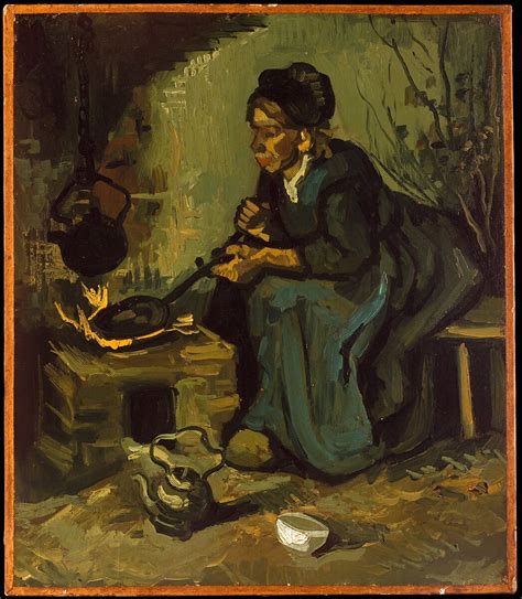 Vincent Van Gogh Peasant Woman Cooking By A Fireplace The