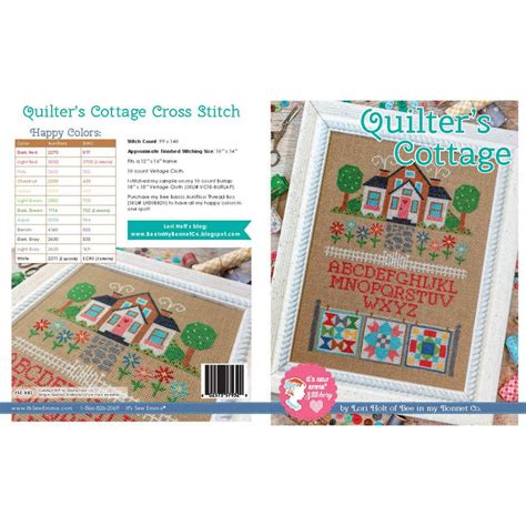 Counted Cross Stitch Quilters Cottage Pattern By Lori Holt The