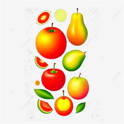 Frutas Sobre Fondo Transparente PNG Frutas Alimento Frutas De