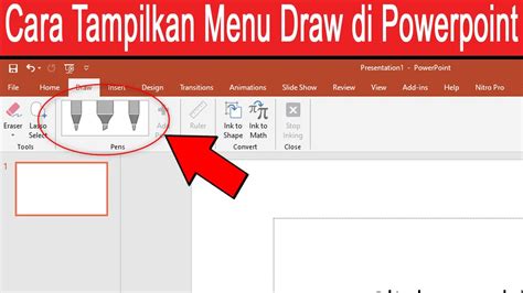 Cara Memunculkan Menu Draw Di Powerpoint Youtube