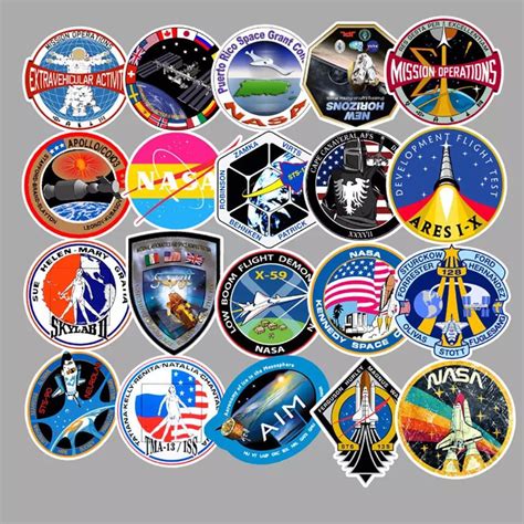 Nasa Mission Patch Stickers Space Shuttle Apollo Skylab Etsy UK