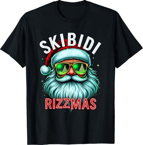 Skibidi Rizzmas Santa Claus Christmas Rizz Charisma Cool T Shirt