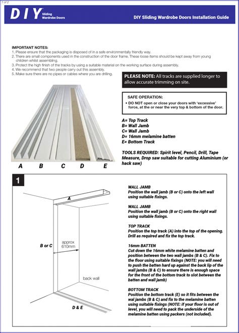 DIY Mirrored Sliding Wardrobe Doors