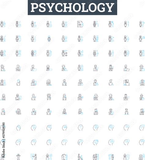 Psychology Vector Line Icons Set Psychology Behavior Mental Mind