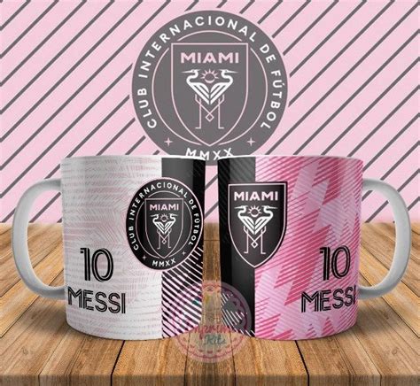 6 Plantillas Tazas Messi Inter Miami Sublimacion Diseño Sublimar 8