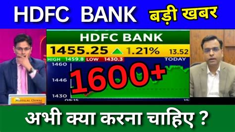 HDFC BANK Share Latest News Today HDFC Bank Share News Today Buy Or