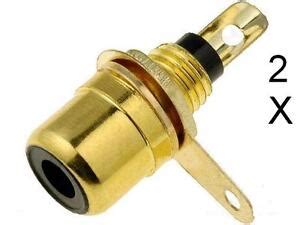 X Gold Plated Rca Phono Sockets Audio Video Solder Connector Ebay