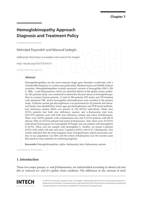 (PDF) Hemoglobinopathy Approach Diagnosis and Treatment Policy