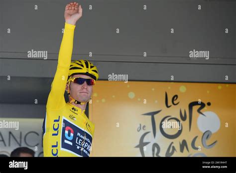 Belgian Jan Bakelants Of Team Radioshack Leopard Wearing The Yellow