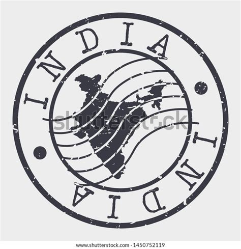 India Stamp Postal Map Silhouette Seal Stock Vector (Royalty Free ...