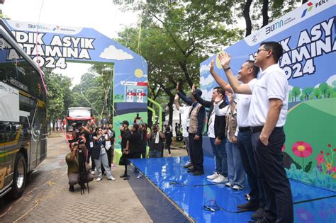 Mudik Asyik Bersama Pertamina 2024 Lepas 4 000 Pemudik Ke 17 Kota