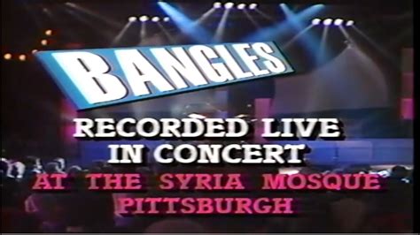 The Bangles Live Syria Mosque Pittsburgh Pa Saturday December Th