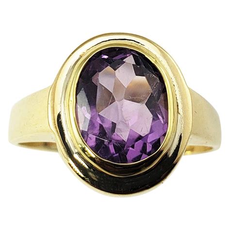 14 Karat Yellow Gold 10 Carat Amethyst Gauthier Ring At 1stDibs