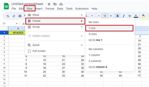 How To Freeze A Row In Google Sheets A Beginners Guide