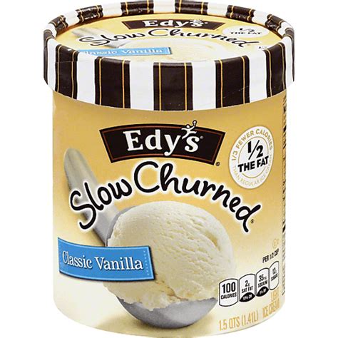 Edys Slow Churned Ice Cream Light Classic Vanilla No Sugar Added