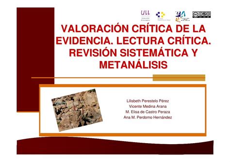 PDF VALORACI ÓN CRÍTICA DE LA EVIDENCIA LECTURA CRÍTICA DOKUMEN TIPS