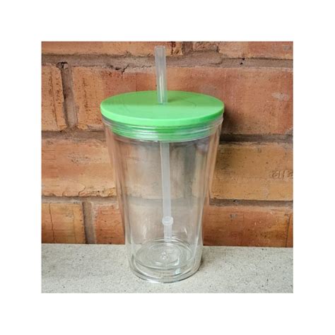 Let S Get Crafty Wholesale 16oz Clear Double Wall Tumbler Light Green