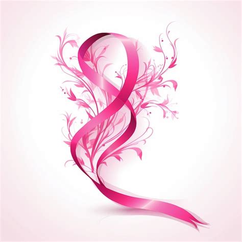 Premium Vector Breast Cancer Feather Ribbon Silk Ribbon By The Yard Cancer Council Pink Ribbon