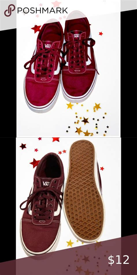 Maroon and white “Old Skool Vans” | White old skool vans, Vans, Vans ...