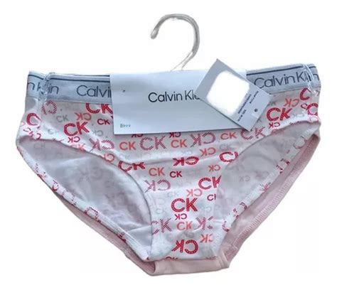 Set De 3 Calzón Bikini Calvin Klein Origina Niña Talla M 7 8 Meses