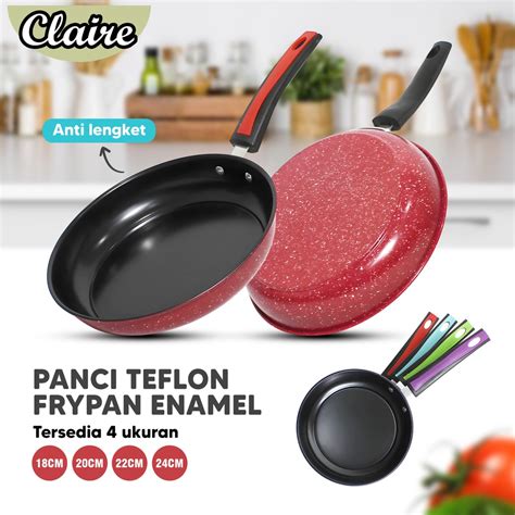 Teflon Frypan Enamel Pan Color Frying Pan Shopee Singapore