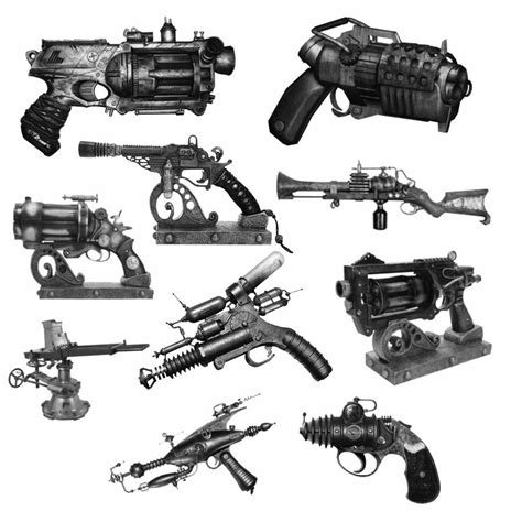 10 Steampunk Weapon Ps Brushes By Spyderwitch On Deviantart