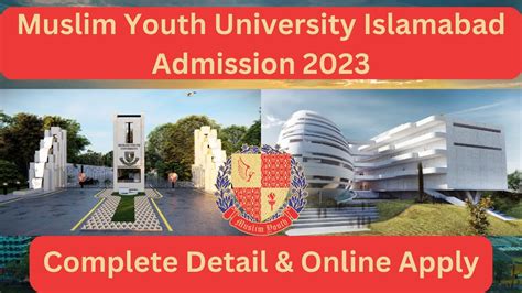 Muslim Youth University Islamabad Admission How To Apply In My