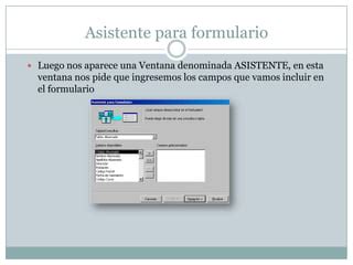 Creacion De Formularios PPT