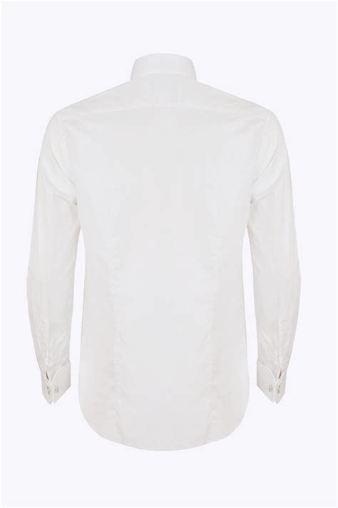 Classic Cutaway Collar Shirt White David Wej