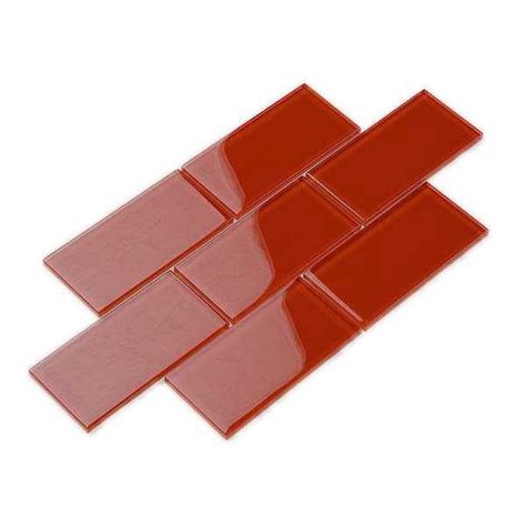 Cristezza Glass Subway Tile Ruby Red 3 By 6 Glass Subway Tile Ruby Red Subway Tile