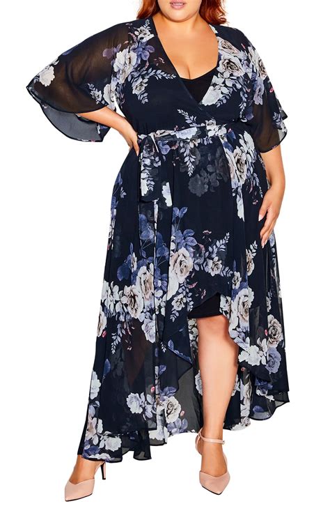 Buy City Chic Sylvie Floral Wrap Maxi Dress Mesmerising Fl At 60 Off Editorialist