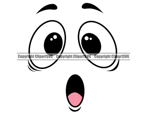 Cartoon Facial Expression Emotion Surprised Shock Eye Mouth Nose