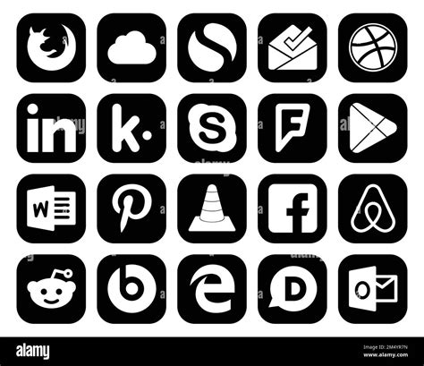 Social Media Icon Pack Including Player Vlc Skype Pinterest Apps