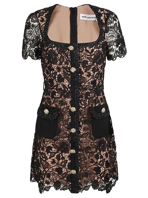 SELF PORTRAIT Giupure Lace Mini Dress Editorialist