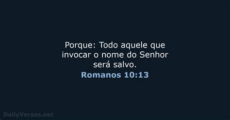 Romanos 10 13 Versículo da Bíblia ARA DailyVerses net