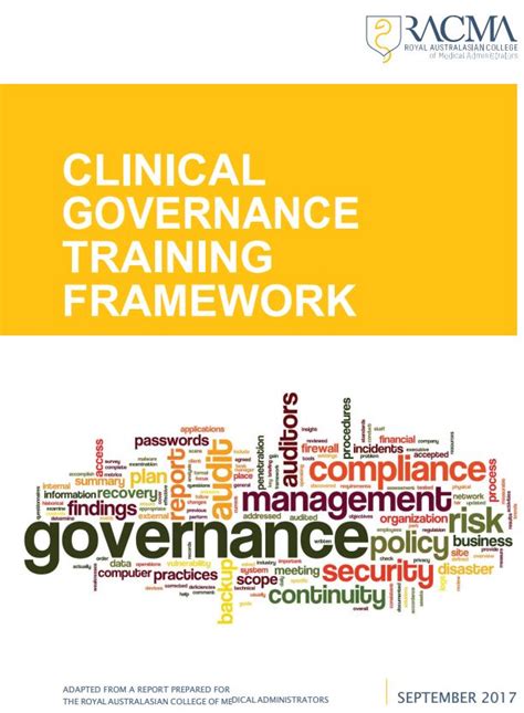 Clinical Governance Framework RACMA Royal Australasian College Of