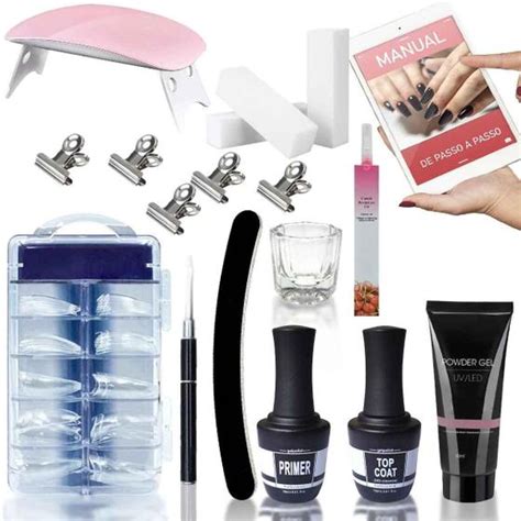 Kit Unha Gel Completo Poligel Polygel Unhas Molde F1 Casa Da Compra