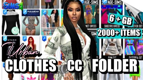 2100 ITEMS 6 GB URBAN FEMALE CLOTHES CC FOLDER The Sims 4 Sims