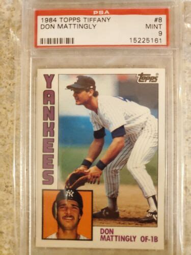 1984 Topps Tiffany 8 Don Mattingly Rookie NY Donnie Baseball PSA 9