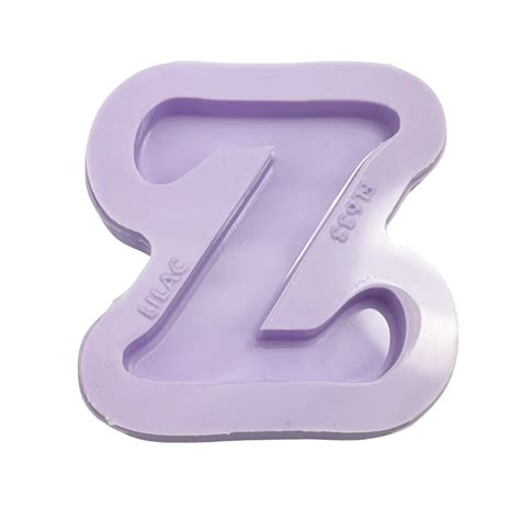 Molde De Silicone Para Resina Letra Z Chunky 1 Cavidade 44 Cm Estúdio Lilac Moldes De