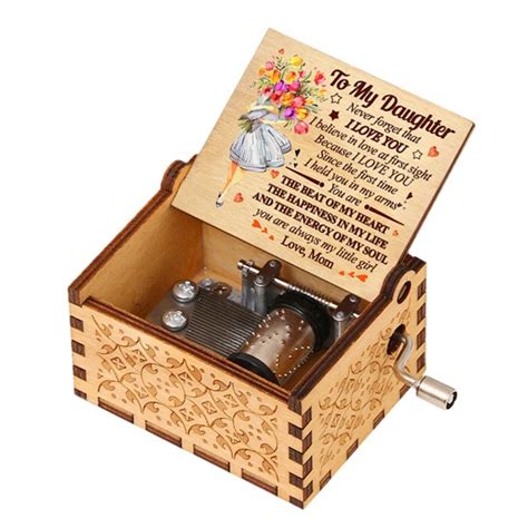 Toutek A Letter To My Daughter Wooden Hand Crank Music Box You Are My