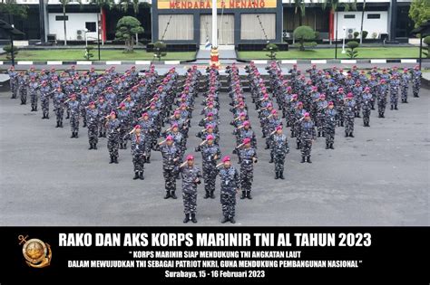 Danyonif Marinir Ikuti Rapat Komando Dan Apel Komandan Satuan Korps