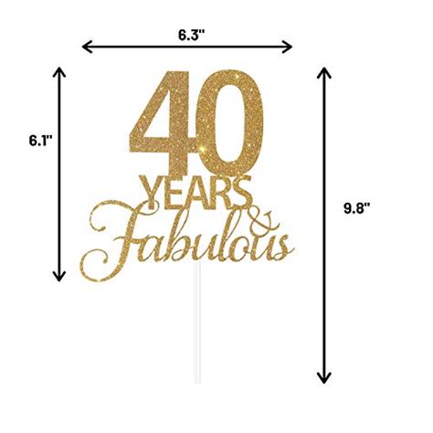 40 Years Fabulous Cake Topper 40th Birthday Cake Topper 40th