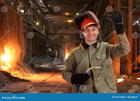 Portrait Of A Happy Male Welder Stock Image Image Of Repair