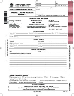 Fillable Online LLUHS Maternal Fetal Medicine FAX Referral Form Fax