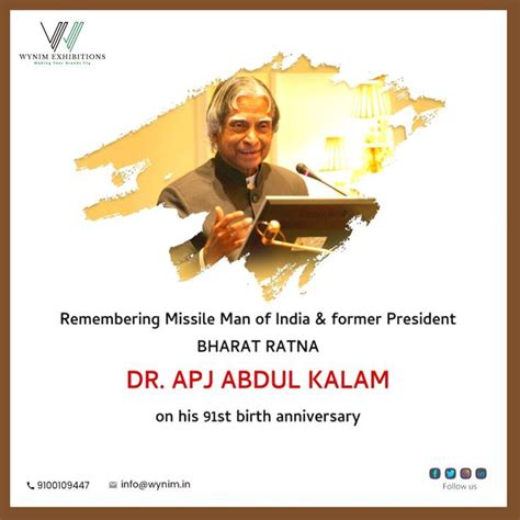 Dr Apj Abdul Kalam Birth Anniversary 91st Former President Abdul